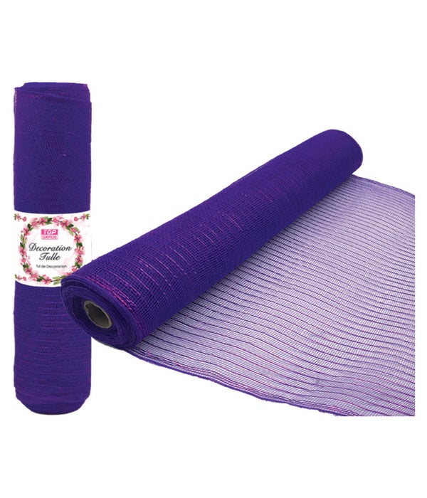 tulle fabric roll purple12/72s