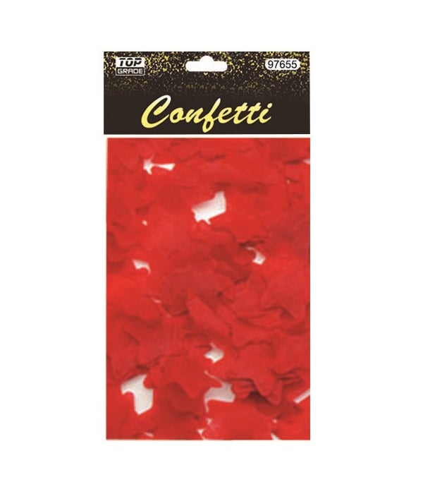 15g star confetti red 12/432s