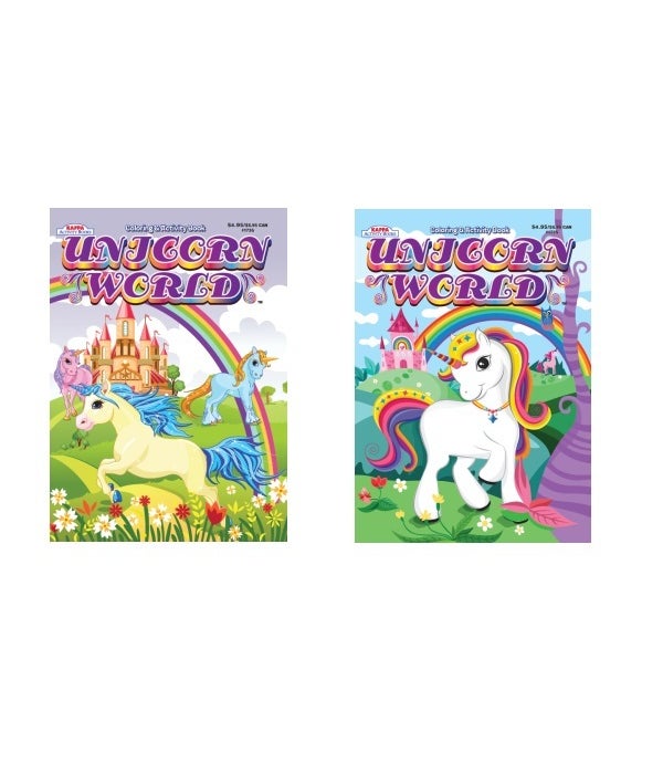 unicorn world coloring book80s