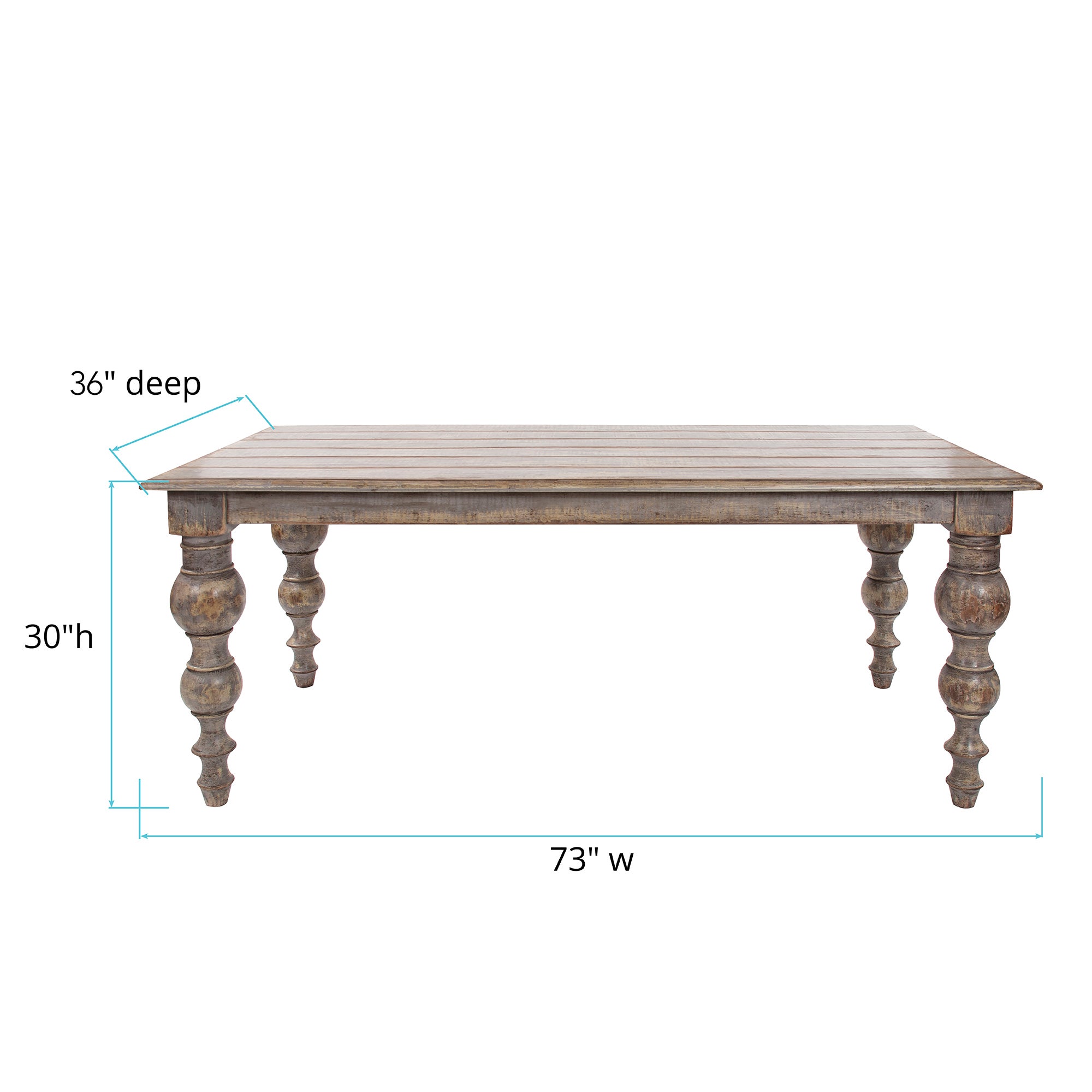 36 deep dining table