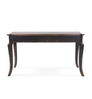 Distressed Black Farm House Console Table