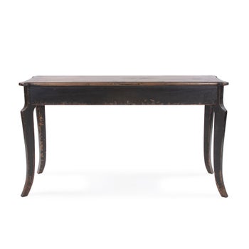 Distressed Black Farm House Console Table