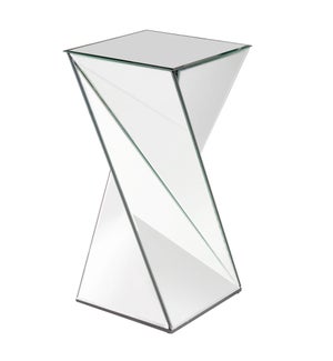 Twisted Mirrored Side Table