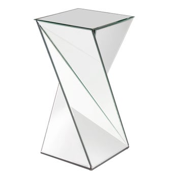 Twisted Mirrored Side Table