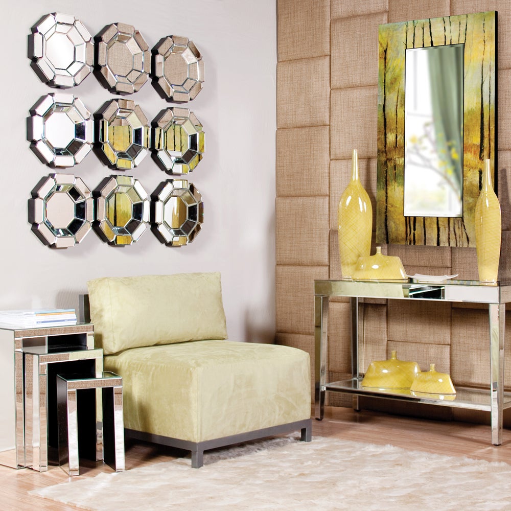 howard elliott mirrored console table