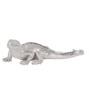 Lizard Figurine Bright Textured Nickel