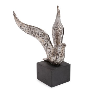 Silver Dove Sculpture