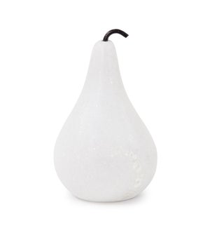 The Cleo Pear in White Marble
