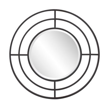 Bullseye Round Iron Mirror