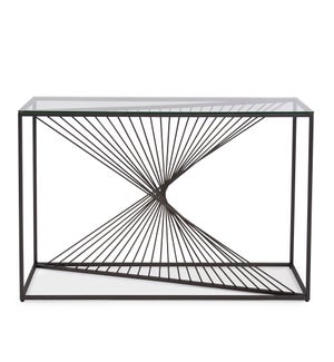 Optical Twist Console Table