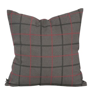 20" x 20" Pillow Oxford Charcoal - Poly Insert
