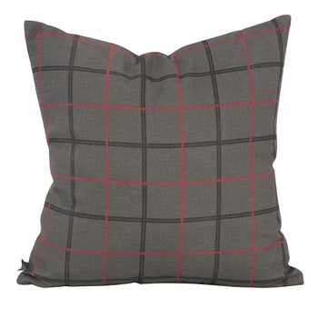 20" x 20" Pillow Oxford Charcoal - Down Insert