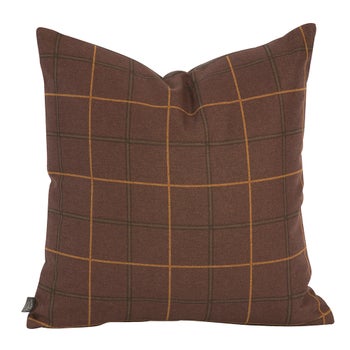 20" x 20" Pillow Oxford Chocolate - Down Insert