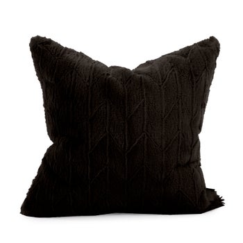 20 x 20 Angora Ebony Pillow - Poly Insert
