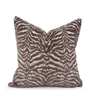 20" x 20" Pillow Bengal Charcoal - Down Insert