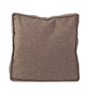 20 in. Gusseted Pillow Barbet Chocolate - Down Insert