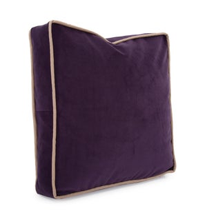 20" Gusseted Pillow Bella Eggplant - Down Insert
