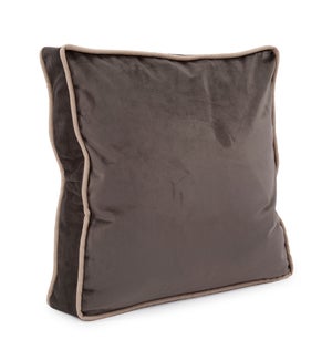 "20"" Gusseted Pillow Bella Pewter - Down Insert"
