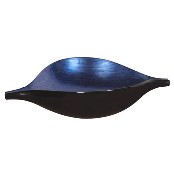 Cobalt Blue Wood Bowl