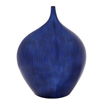 Cobalt Blue Wood Vase - small