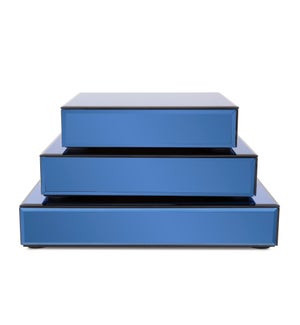 The Sapphire Set of 3 Mirrored Platforms