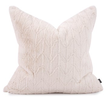 24 x 24 Angora Natural Pillow - Poly Insert