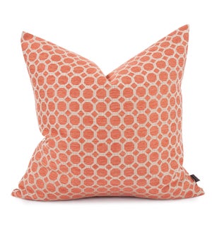 "24"" x 24"" Pyth Coral Pillow - Poly Insert"