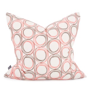 24 x 24 Demo Coral Pillow - Poly Insert