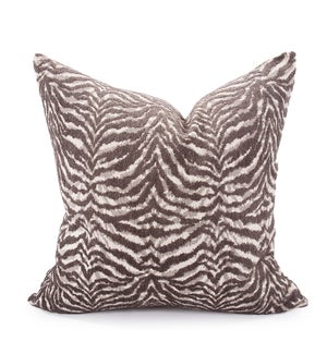 24" x 24" Pillow Bengal Charcoal - Down Insert