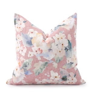 24 in. x 24 in. Pillow Claude Blush  - Down Insert