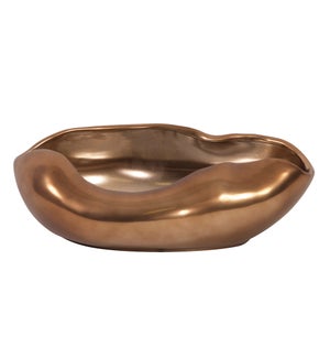 Matte Bronze Abstract Ceramic Bowl