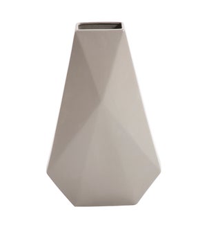 Geo Matte Stone Ceramic Vase, Medium
