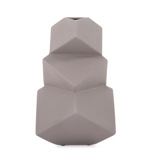Graphite Ceramic Cubic Vase Large