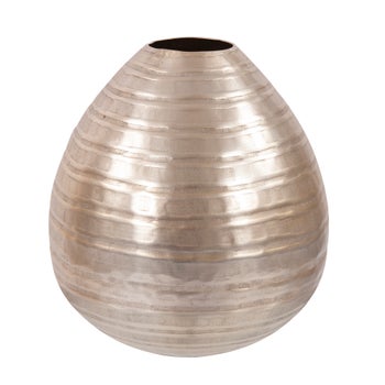 Chiseled Champagne Teardrop Vase, Small