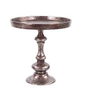 Aluminum Footed Tray in Antiqued Bronze, Small