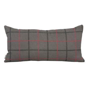 Kidney Pillow Oxford Charcoal - Poly Insert