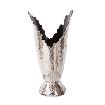 Dramatic Flared Aluminum Vase