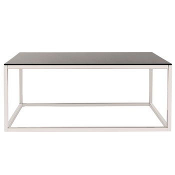 Rectangular Stainless Steel Coffee Table - Black