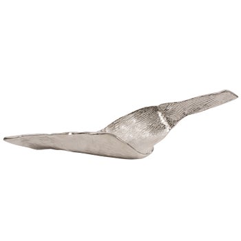 Elongated Aluminum Abstract Leaf Tray - Small