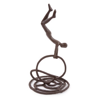 Rope Wrangler Aluminum Sculpture