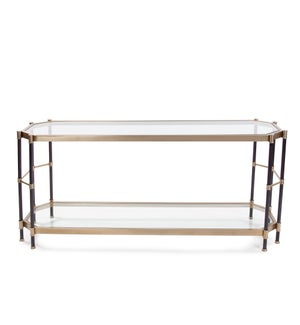 Graham Brushed Brass Console Table