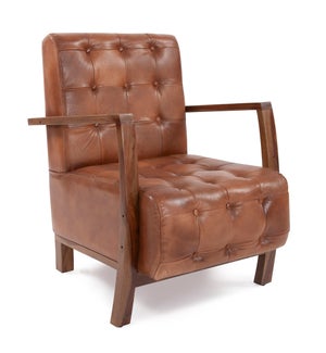 Davenport Tufted Leather Chair