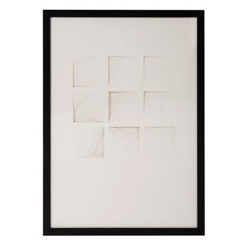 Dimensional Paper Squares Shadowbox Art