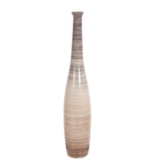 Ombre Striped Ceramic Floor Vase, Small