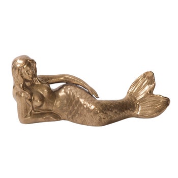 Antiqued Brass Mermaid Decor