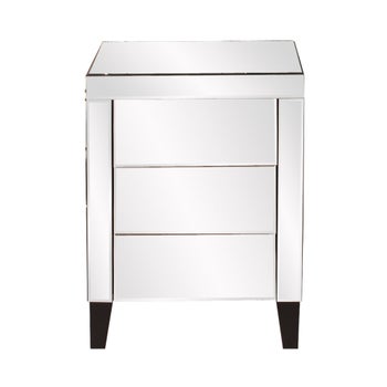 Mirrored 3 Drawer Accent Cabinet