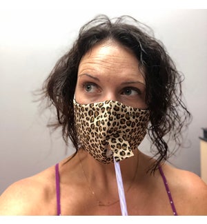 Happy Hour Reusable Face Mask in Cheetah Gold