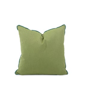 24 x 24 Outdoor Pillow with Dec Cord, Seascape Moss- Poly Insert