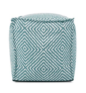 Outdoor Square Pouf Helm Teal