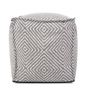 Outdoor Square Pouf Helm Pewter